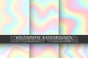 6 realistic holographic backgrounds