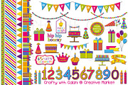 Colorful Children Birthday Clipart