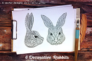 6 Decorative Rabbits