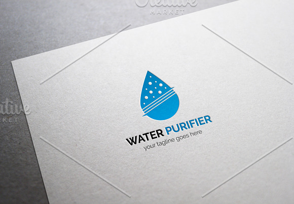 Water Purifier Logo in Logo Templates - product preview 2