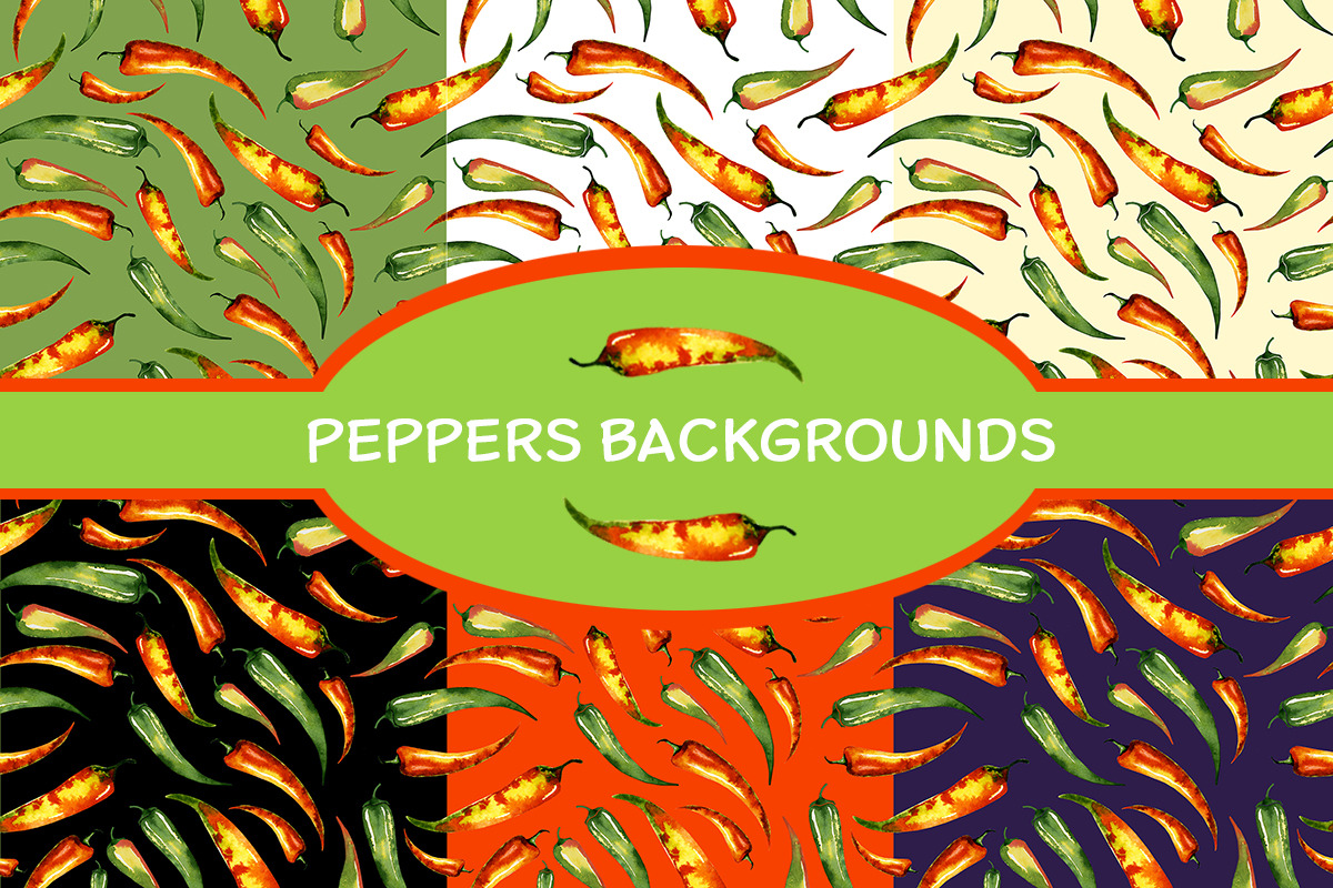 Chili peppers pattern and background in Patterns - product preview 8