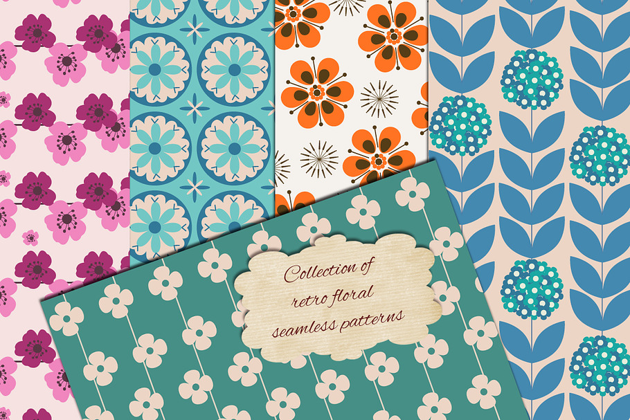 Floral seamless patterns in Patterns - product preview 8