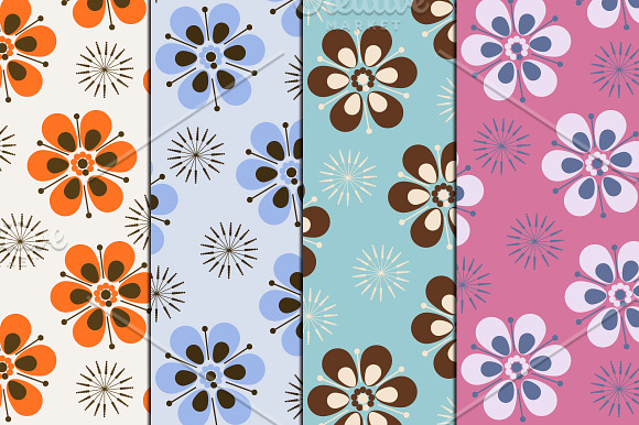 Floral seamless patterns in Patterns - product preview 2
