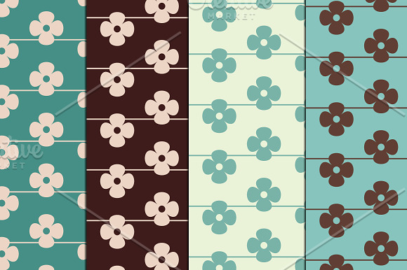 Floral seamless patterns in Patterns - product preview 5