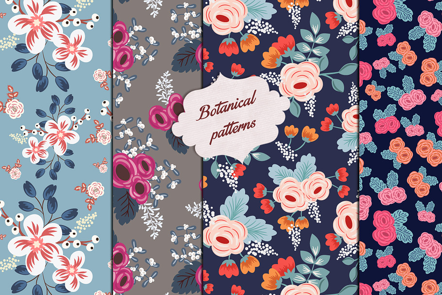 Floral backgrounds in Patterns - product preview 8