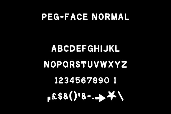 Peg-Face in Fonts - product preview 1