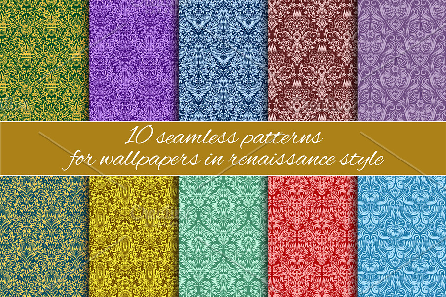 Renaissance seamless patterns set in Patterns - product preview 8