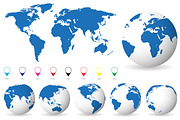 Set of globes
