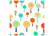 Seamless hand drawn of lollipop patt
