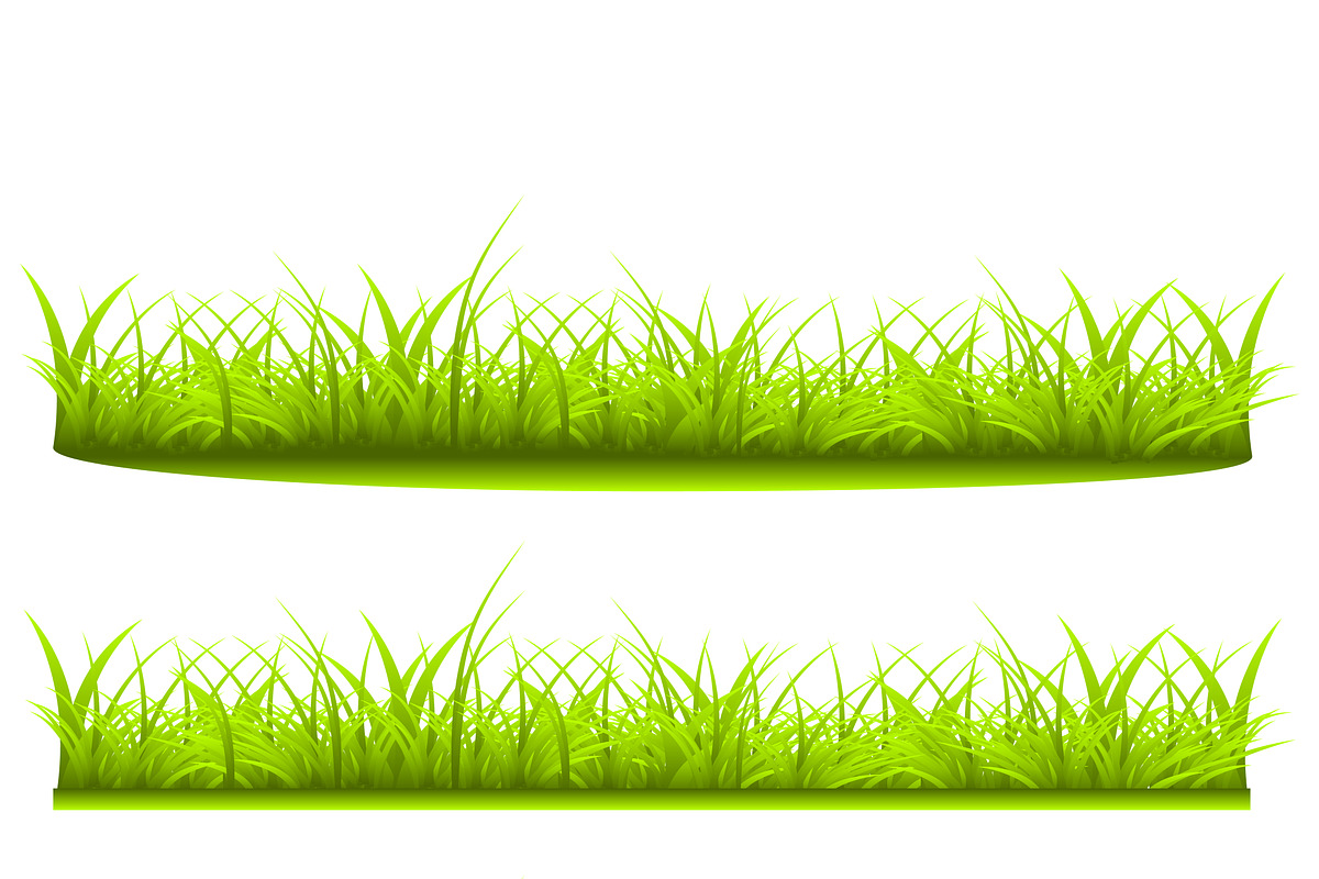 Set a variety of grass in Illustrations - product preview 8