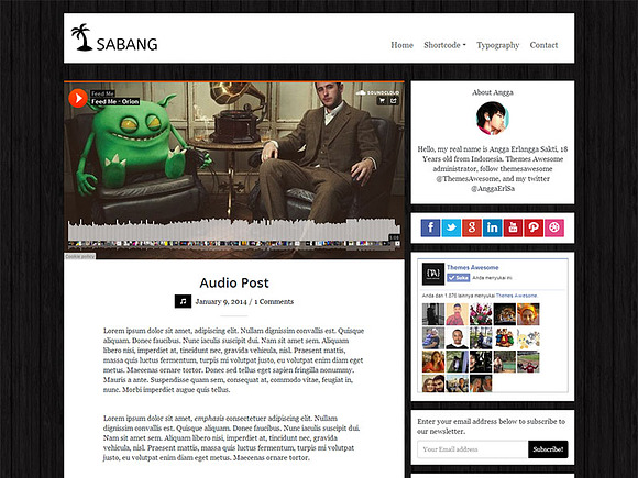 Sabang - Grid Blog WordPress Theme in WordPress Blog Themes - product preview 1