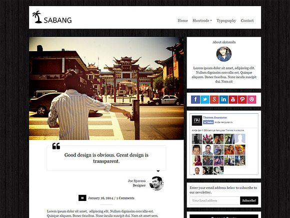 Sabang - Grid Blog WordPress Theme in WordPress Blog Themes - product preview 2