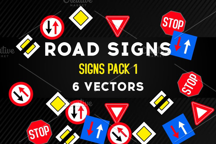 Road Signs PACK 1 in Objects - product preview 8