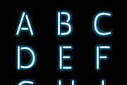 Neon Light Alphabet 