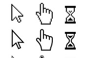 Pixel cursors icons