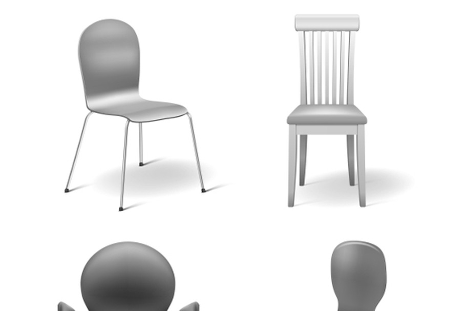 Vector Chairs Set in Graphics - product preview 8