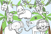 Zoo Animals Digital Stamps