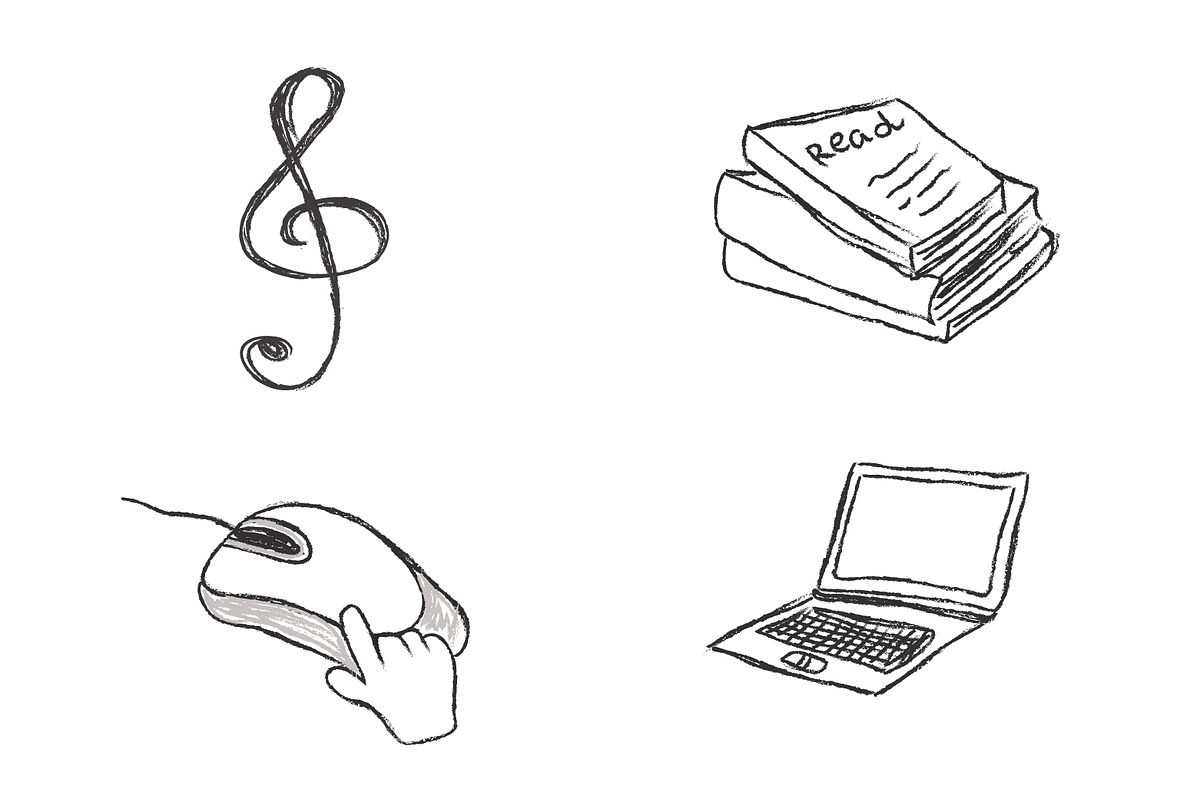 set of business icons, sketch in Illustrations - product preview 8
