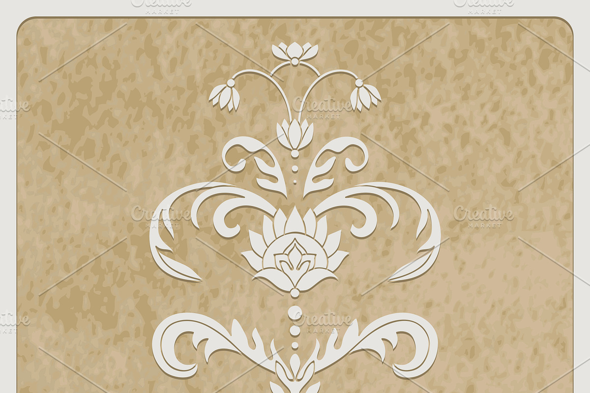 Vector Card with retro flower in Card Templates - product preview 8