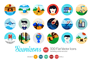 Scenicons Flat icons - 300 icons